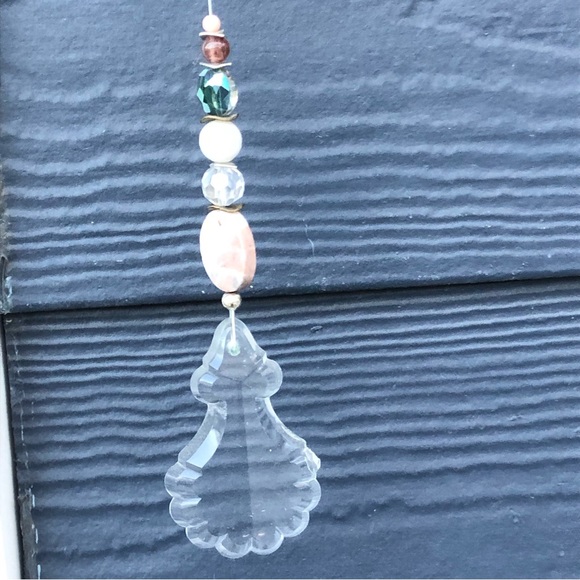 Pink Agate Crystal Suncatcher - Picture 6 of 7